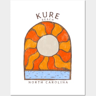Kure Beach, NC Summertime Vacationing Burning Sun Posters and Art